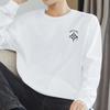 Camiseta de manga larga de algodón americano pesado de 260 g para hombre, camisa interior de moda de otoño e invierno, camisa de otoño, camiseta de algodón