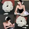 Goma para el Cabello de Encaje Blanco Retro Francés de Cuatro Capas Original Hecha a Medida Goma para el Cabello de Gama Alta Accesorios para la Cabeza de Mujer