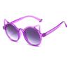Gafas de Sol con Forma de Cabeza de Gatito para Niños y Niñas, Orejas de Gato, Gafas de Sol Lindas y Divertidas, Visera Solar Anti-UV