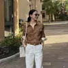 Camisa de Lino Estilo Retro Old Money para Mujer 2026 Verano Nueva Superior de Algodón y Lino de Alta Gama Holgada Adelgazante Protección Solar
