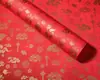 Papel de Regalo Rojo Chino para Festival de Primavera Boda Año Nuevo Festivo Rojo Dorado Rico Nube de la Suerte Papel Decorativo para Regalo