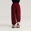 Roupas de Inverno Momo para Crianças Calças Jogger Grossas para Meninas Inverno 2024 Novas Calças de Moletom Versáteis com Forro de Lã para Crianças