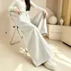 Pantalones de Traje Estilo Americano para Mujer Otoño 2026 Nuevos de Cintura Alta Adelgazantes Rectos de Pierna Ancha Versátiles Fluidos Moda Pantalones Casuales