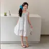 Vestido de Verano sin Mangas para Niñas, Ropa Infantil, Vestido de Princesa para Niñas, Elegante Vestido de Playa Irregular, Vestido Camiseta, Moderno