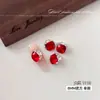 Gemas chinas rojas K9 para decoración de uñas apilables sin base, modernas y lujosas, súper brillantes, en forma de cubo de azúcar helado, bolas de diamante para decoración de uñas en forma de huevo de paloma