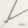Cuerda Roja Fina Ajustable Tejida a Mano con Cuentas Rojas y Colgante de Jade para Hombres y Mujeres con Hebilla de Seguridad y Cuerda para Colgar de 1.5 mm