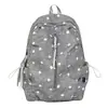 Mochila rosa palo de lunares para estudiantes de secundaria femeninas, mochila de nicho para estudiantes de preparatoria, mochila de gran capacidad para niñas de secundaria