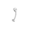 Novo Piercing de Umbigo em Aço Inoxidável de Fundo Plano Transfronteiriço com Haste Espiral e Zircônia Incrustada com Design de Coração