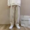 2023 Primavera Nova calça corduroy reta masculina casual moda solta Hong Kong estilo moda coreana cropped calças