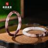 Pulsera Redonda de Jade Dorada Natural, Seda, Jade Púrpura, Belleza, Tira Redonda, Pulsera Campanilla para Mujer, Tira Redonda Delgada, Accesorios Hanfu, Regalo