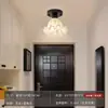 Luminárias florais minimalistas para corredor de entrada, hall, vestiário, iluminação de teto moderna francesa para entrada, com formato de pétala, estilo nórdico para varanda
