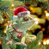 Amazon Nuevo 2026 Navidad Colgante Acrílico Animal Sombrero de Navidad Transfronterizo Decoración Árbol de Navidad Colgante Venta al por Mayor