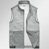2023 Novo Colete Masculino Fino de Secagem Rápida para o Verão Respirável Roupas para a Pele Colete de Malha Colete Externo de Verão Masculino