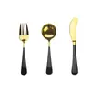 Acero Inoxidable 304 Cuchillo Tenedor Cuchara Cuchara Roja de Internet Juego de Cubiertos para Hotel Comida Occidental Vajilla Cuchillo para Bistec Casero Tenedor de Postre
