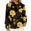 2024 AliExpress Amazon Venta Caliente Camisa Casual de Manga Larga Estampada Top para Mujer