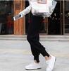 Pantalones bombachos holgados de cintura alta para mujer, calzas informales coreanas para uso exterior, de punto, estilo harén