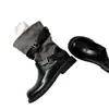 Botines Planos de Tobillo Redondos de Bloques de Color Retro Nuevos Primavera/Otoño 2026, Diseño sin Cordones, Suela Suave, Cómodos para Usar Todo el Día, Zapatos de Moda