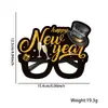 Gafas de Fieltro para Año Nuevo 2026 Decoración para Fiesta de Fin de Año Accesorios para Fotos Marco DIY de Gafas Negras No Tejidas