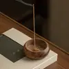 Pequeño Quemador de Incienso para Viajes y Uso en Interiores, Hecho de Sándalo Negro con Múltiples Agujeros, Soporte para Incienso en Barra, Mini Soporte para Incienso de Sándalo y Madera de Agar