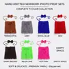 Ropa de punto de mohair hecha a mano de origen transfronterizo para fotografía infantil, falda pequeña, atuendo de estilismo, ropa para fotografía de bebé, falda corta, tocado