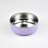 Nuevo tazón de acero inoxidable 304 para niños que aprenden a comer, tazón de alimentación de silicona, anti-quemaduras, tazón redondo especial para bebés, vajilla infantil
