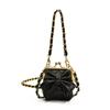 Bolso Mini Cruzado para Niñas Coreanas Transfronterizas, para Niños, para Padres e Hijos, con Clip de Boca, para el Hombro, Cruzado, Estilo Chanel, Bolso con Lazo