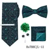 Conjunto de Gravata Masculina, Acessórios para Terno de Negócios, Gravata Vinho de Alta Qualidade com Padrão Paisley, Mais Vendido Transfronteiriço