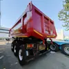 Exportación Personalizada Resistente 3 Ejes en U Volquete Semirremolque 50 Toneladas Transporte Arena Suelo Carbón Elevación Hidráulica Volquete Trasero