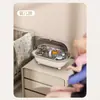 Caja de Almacenamiento para Biberones de Bebé, Gabinete para Vajilla, Estante de Secado a Prueba de Polvo, Caja de Almacenamiento de Plástico con Tapa abatible para Vajilla del Hogar