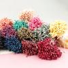 Al por mayor simulación de color estambre de flor 2mm mate cabeza de cerilla corazón de flor hecho a mano diy producción FLORAL pasador material decorativo
