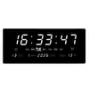Reloj de Pared Electrónico Digital con Pantalla LED Grande en Inglés, Calendario Perpetuo, Pantalla de Temperatura y Pantalla Digital para Centros Comerciales