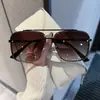 Óculos de Sol Azuis Transparentes Novos 2025 Masculino Retro Dupla Ponte Óculos de Sol para Dirigir Viagem Proteção UV