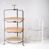Estante plegable para platos simple y portátil, Estante expositor multifuncional para snacks, Estante para snacks, Estante de bandeja de almacenamiento de hierro