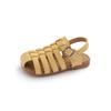 Sandalias Romanas Tejidas Huecas Cubre-dedos para Niñas 2025 Verano Nuevo Estilo Coreano Suela Suave para Niña con Falda Zapatos de Playa