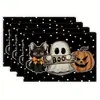 Decoración de Halloween Mantel de Lino Amazon Decoración de Fantasma de Halloween Serie de Manteles Impermeables Transfronterizos para Restaurante