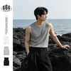 Três Peças Verão Básico Preto Branco Cinza Camiseta Regata Masculina Sem Manga Xt1206