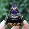 Nuevo Cristal Natural Transfronterizo Piedra Triturada Resina Pirámide Adorno para el Hogar Artesanía Adorno para el Hogar Chakra