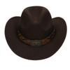 Sombreros para Hombre Transfronterizos, Sombreros Vaqueros Occidentales Europeos y Americanos, Sombreros de Jazz de Lana, Sombreros de Sol para Mujer para Exteriores, Sombreros Negros para Adultos