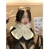 Bufanda Pequeña Tejida a Crochet Hecha a Mano con Textura para Mujer en Otoño e Invierno Protección Corta para el Cuello Bufanda Cruzada Estilo Coreano Bufanda Pequeña Cálida de Moda