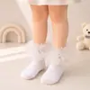 Nuevos Calcetines de Encaje para Baile Infantil Estilo Princesa Lindos Malla Esponjosa Calcetines de Encaje Coloridos para Niñas Venta al por Mayor de Fábrica
