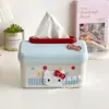 Caja de Pañuelos de Gato de Dibujos Animados para el Hogar Caja de Pañuelos para Escritorio de Dormitorio Caja de Pañuelos de Resorte Caja de Pañuelos Elevable Montada en la Pared