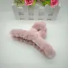Série marrom leite 14cm Presilha de Pelúcia feminina coque cruzado presilha tubarão imitação coelho pelúcia nuca grampo de cabelo prendedor de cabelo feminino