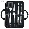 Conjunto de Ferramentas de Churrasco de Aço Inoxidável Transfronteiriço da Amazon Conjunto de Ferramentas de Churrasco Combinação Caixa de Presente para Churrasco ao Ar Livre Conjunto Bolsa Portátil