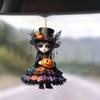 Colgante de bruja de calabaza de Halloween, avión transfronterizo, espejo retrovisor de Chen, colgante decorativo, llavero colgante