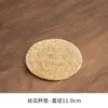 Estera para tetera de lufa posavasos portapots alfombrilla para tetera de arcilla púrpura alfombrilla de té portatazas de té alfombrilla de ratán aislante accesorios para juego de té de bambú