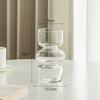 Jarrón de cristal transparente negro de alta gama, estilo retro francés de estilo nicho, hidropónico, con rosas, para sala de estar, arreglos florales pequeños.