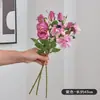 Flores Artificiales con Tacto Real, Flores Falsas de Gama Alta tipo Rosa, 3 Cabezas, Sensación Hidratante y Realista, para Decoración de Hotel y Hogar, Venta al por Mayor de Comercio Exterior Transfronterizo