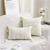 Al por mayor Cojín Decorativo Geométrico Rayado Negro y Blanco Nórdico con Borlas para Alojamiento Rural, Hotel, Hogar, Mesita de Noche, Funda de Cojín