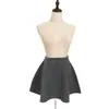 Falda Corta Li Qi de Punto de Lana Gris Falda Corta Falda Mujer Primavera Otoño Carácter Falda Esponjosa Falda de Paraguas