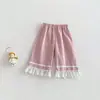 [No hay devoluciones ni cambios] Pantalones Casuales Bordados para Niñas 2026 Nuevo Estilo Primavera Coreano Pantalones Rectos de Encaje para Bebés